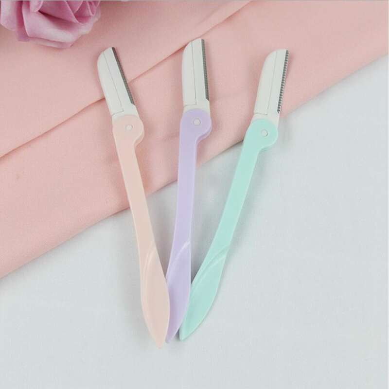

3pcs Eyebrow Trimming Knife, Multicolor