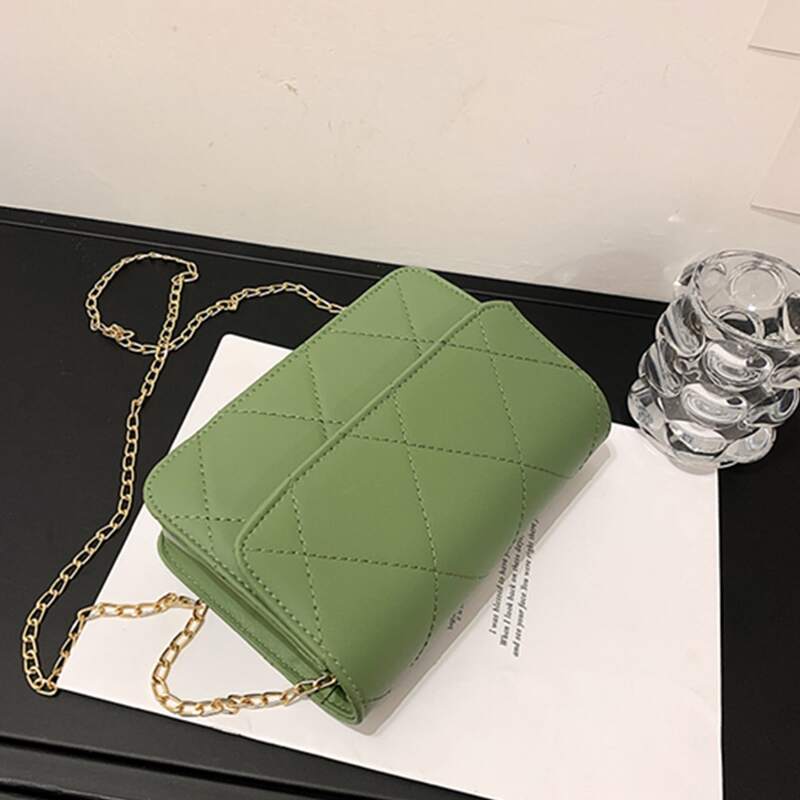 

Quilted Crossbody Bag, Green