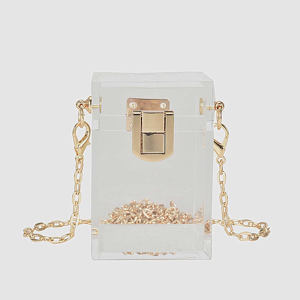 

Chain Crossbody Bag, Clear