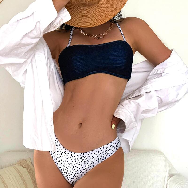 

Dalmatian Rib Bikini Swimsuit, Multicolor