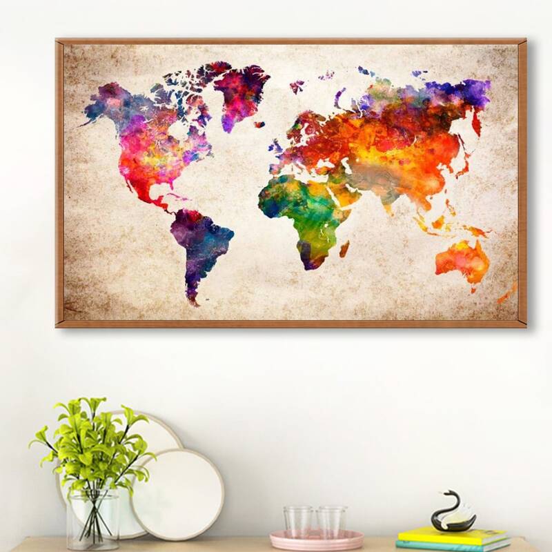 

Map Pattern DIY Diamond Painting, Multicolor