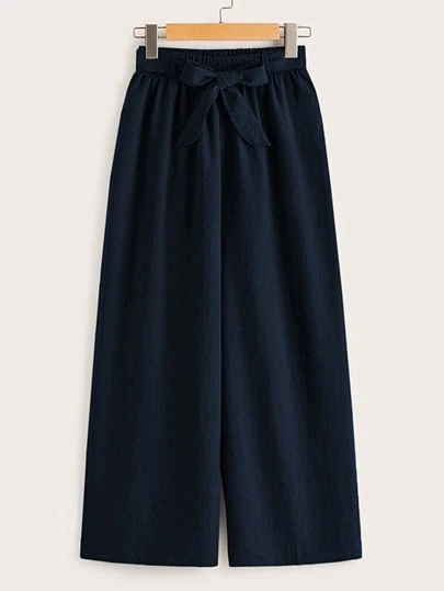 Брюки с завязками и широкими штанинами