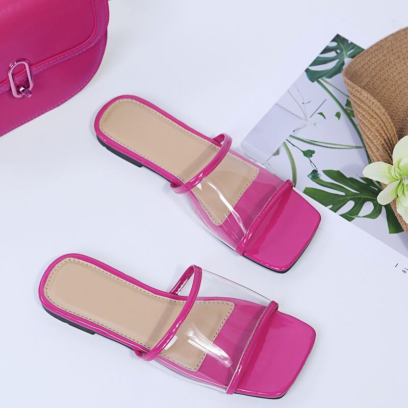 

Minimalist Slide Sandals, Hot pink
