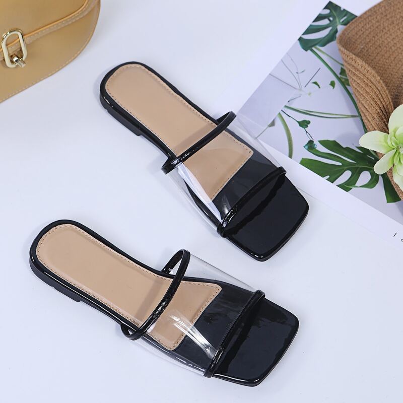 

Minimalist Slide Sandals, Black