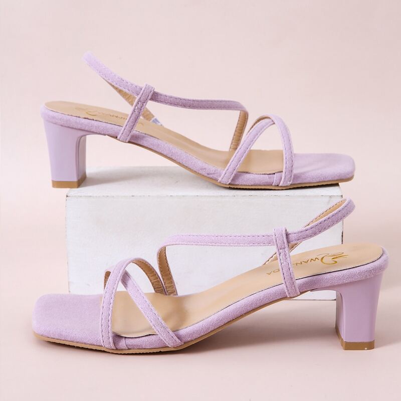 

Minimalist Strappy Sandals, Purple