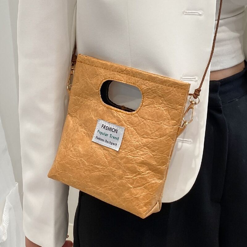 

Letter Patch Bag, Brown