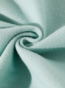 SHEIN Unity 標語圖案袋鼠口袋保暖抽繩連帽衫 - 薄荷綠 - 查看 3