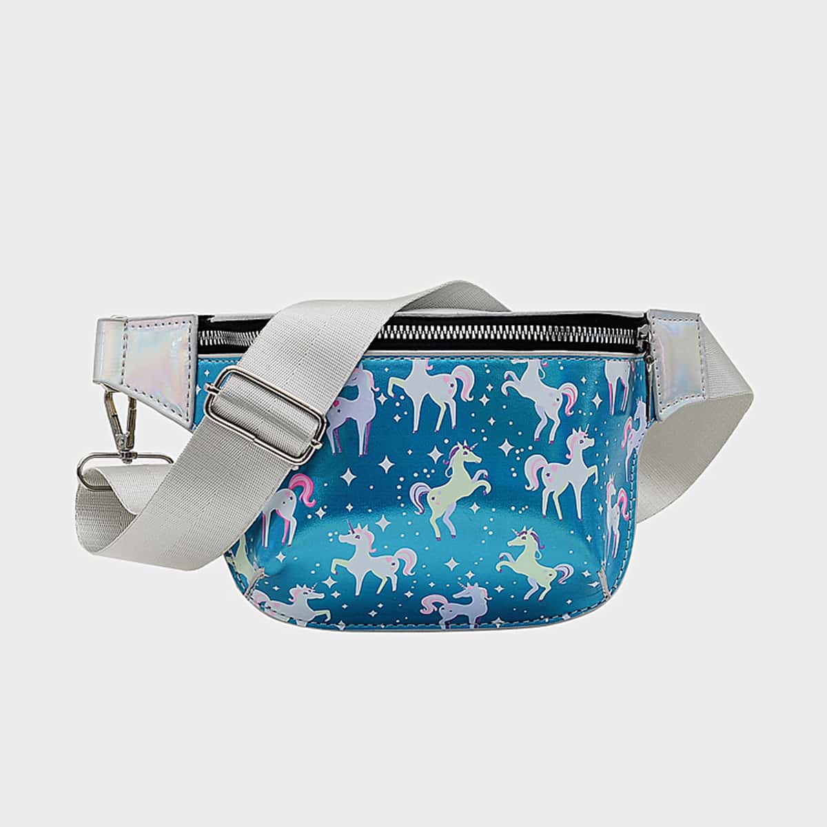 

Zip Up Fanny Pack, Blue