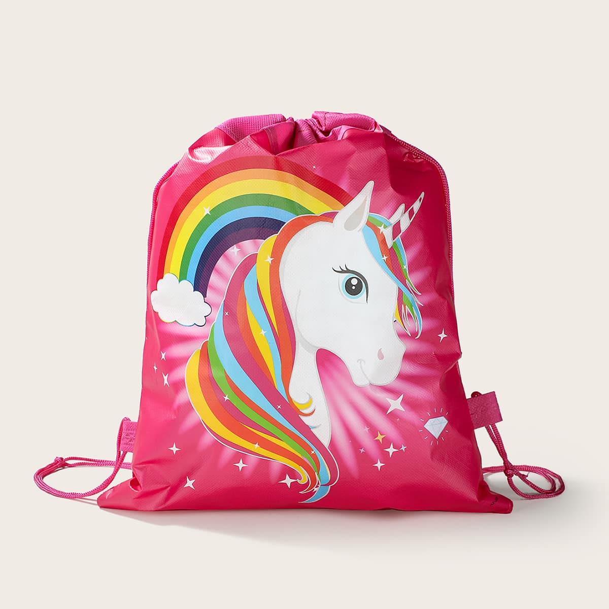 

Rainbow Unicorn Graphic Backpack, Red