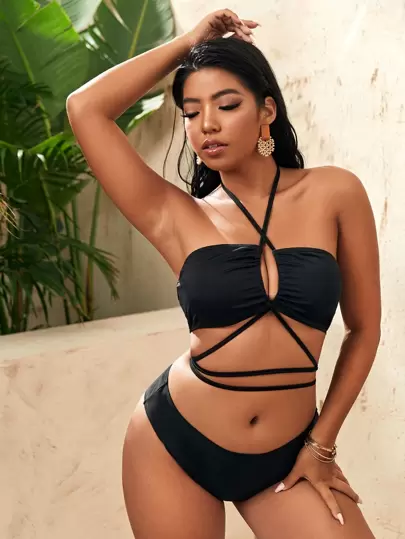 Swim SXY Plus Size Grimma High Waisted Bikini Set Summer Beach