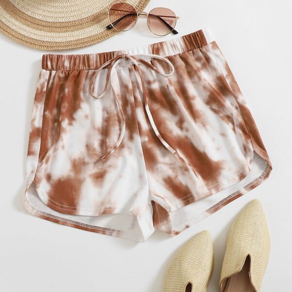 

Plus Tie Dye Track Shorts, Multicolor