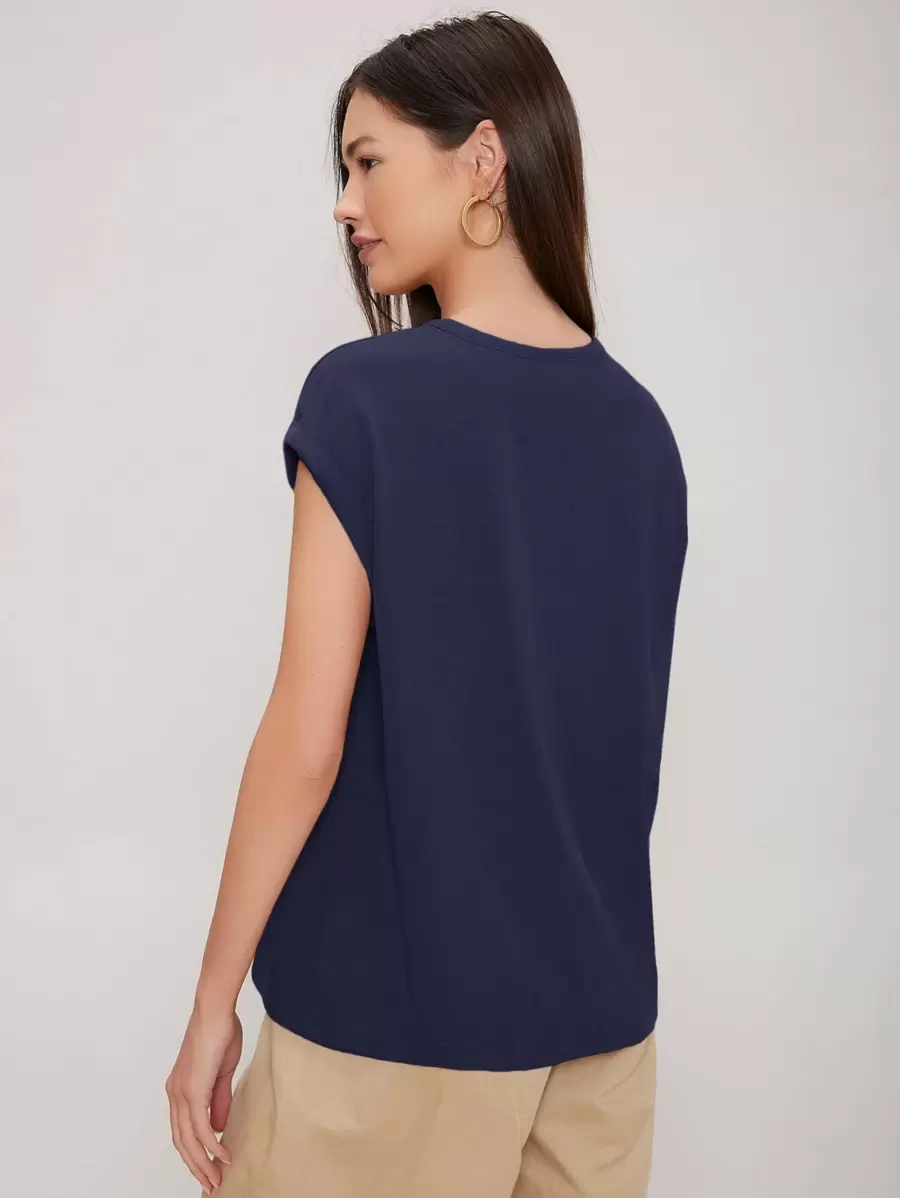 MOTF PREMIUM MODAL BATWING SLEEVE T-SHIRT - Navy Blue - View 2