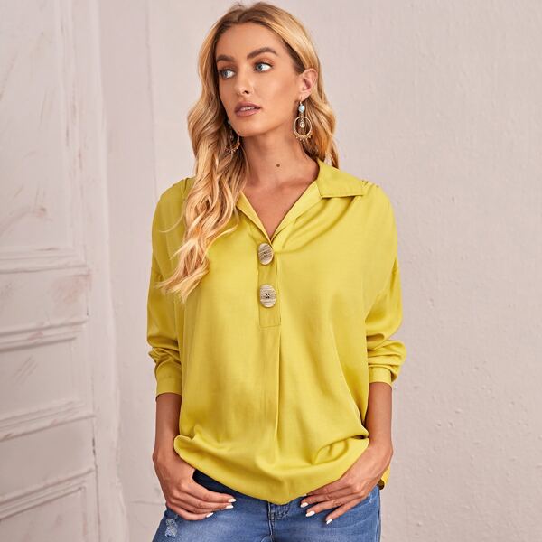 

Button Front Top, Yellow