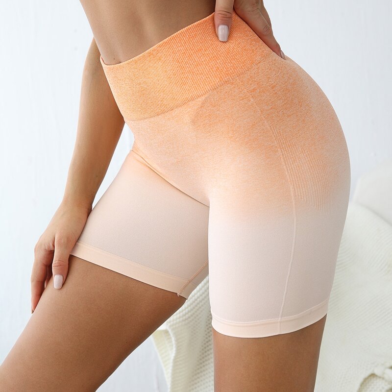 

High Stretch Softness Ombre Sports Shorts, Orange