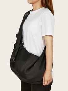 1入組寵物胸包（貓狗適用）,適合小型寵物,可調式肩帶,適合戶外旅行 - 黑色 - 查看 3