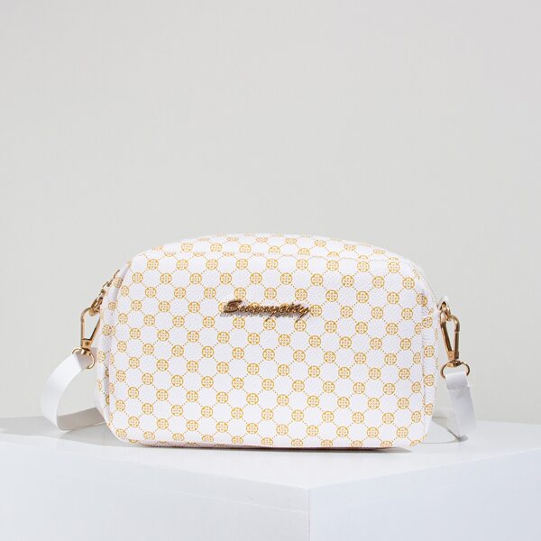 

Geometric Graphic Crossbody Bag, Apricot