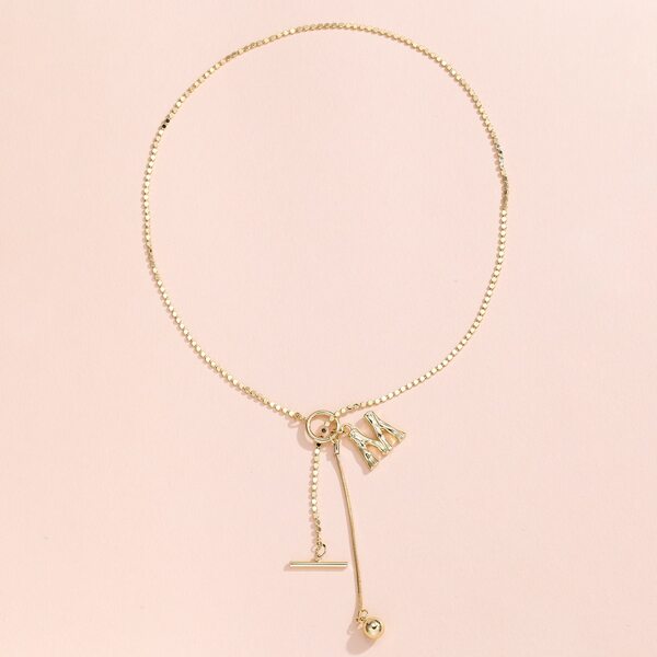 

Letter Pendant Necklace, Gold