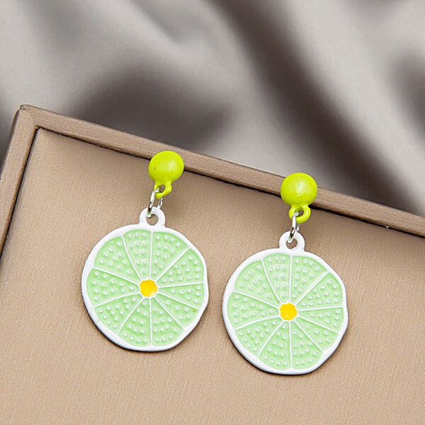 

Fruit Drop Earrings, Green