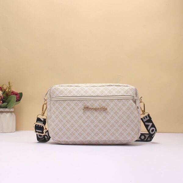 

Floral Graphic Crossbody Bag, White