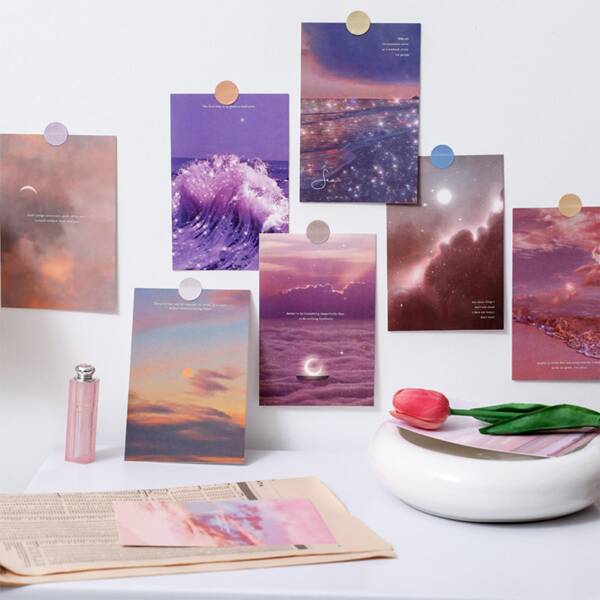 

15pcs Cloud Pattern Random Decorative Card, Multicolor