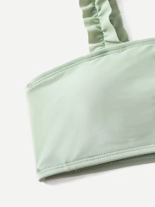 Girls Frill Trim Bikini Top - Mint Green - View 4