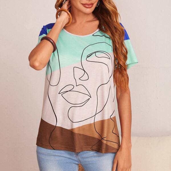 

Figure Graphic Colorblock Tee, Multicolor