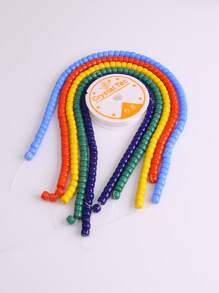 340pcs Bead & 1roll Crystal Tec Stretch Cord - Multicolor - View 3