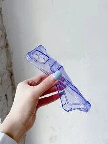 透明手機殼附帶卡槽 - 紫色 - 查看 4