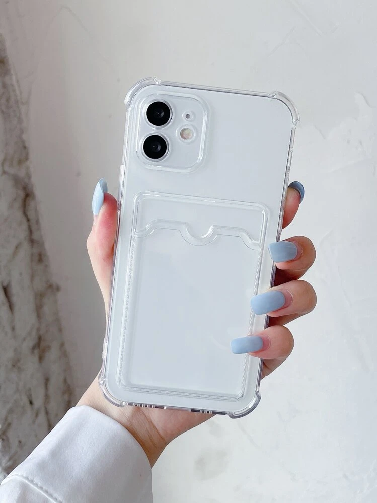Apple クリアスマホケース カードスロット付き iPhone 11、iPhone 13