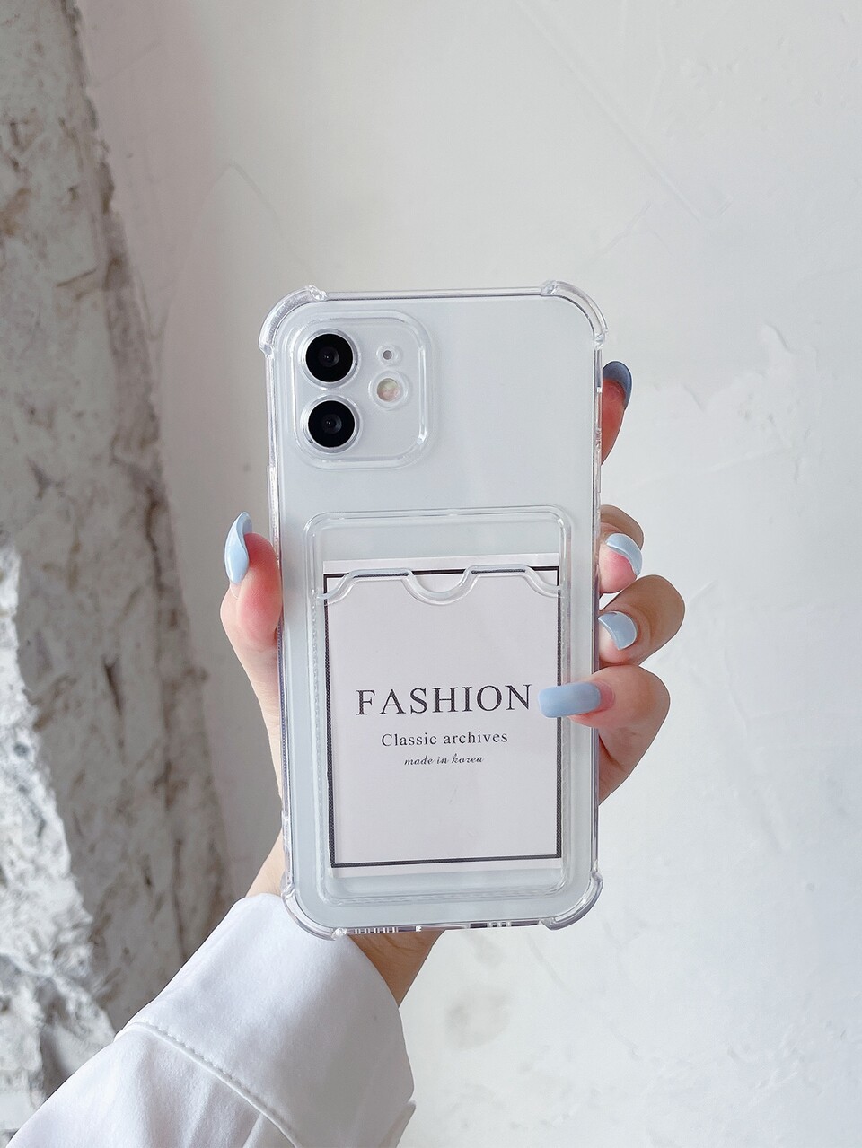 Apple Clear Phone Case With Card Slot Compatible With IPhone 11,IPhone 13,IPhone 14 Pro Max Waterproof Shockproof Anti-Fall Scratch Resistant