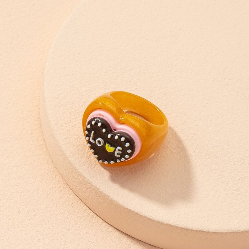 

Heart Decor Ring, Yellow