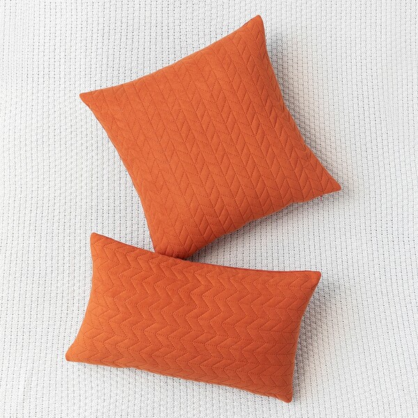 

1pc Plain Cushion Cover Without Filler, Burnt orange