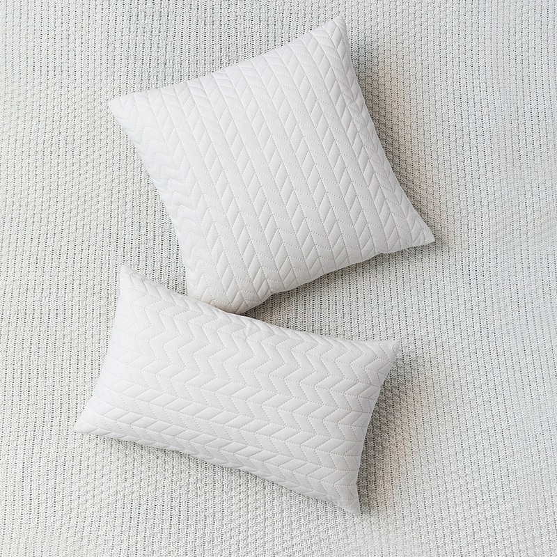 

1pc Plain Cushion Cover Without Filler, White