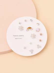 7 cặp bông tai bông tuyết giáng sinh - Nhiều màu - Xem 2