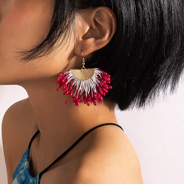 

Stamen Design Earrings, Hot pink