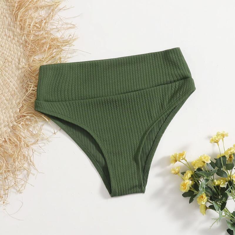 

Simple Solid Bikini Bottom, Green