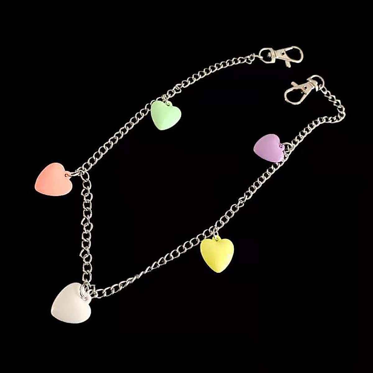 

Heart Charm Pant Chain, Multicolor