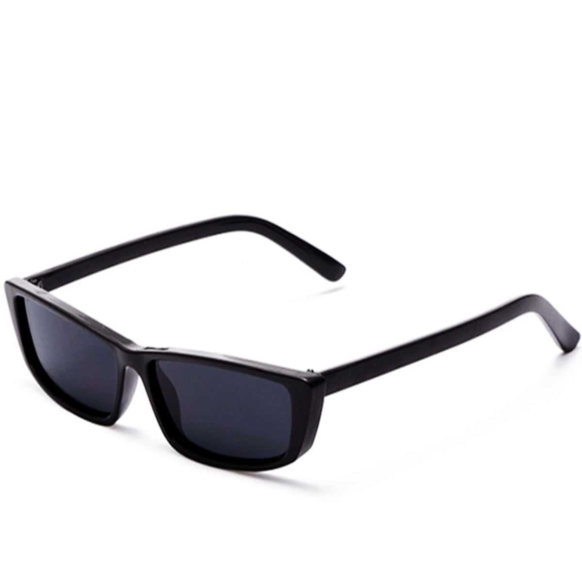 

1pair Rectangle Frame Sunglasses, Black