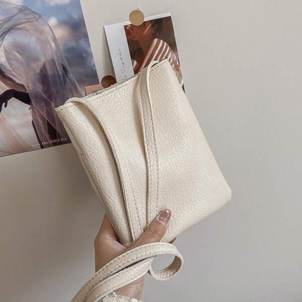 

Minimalist Crossbody Bag, Beige