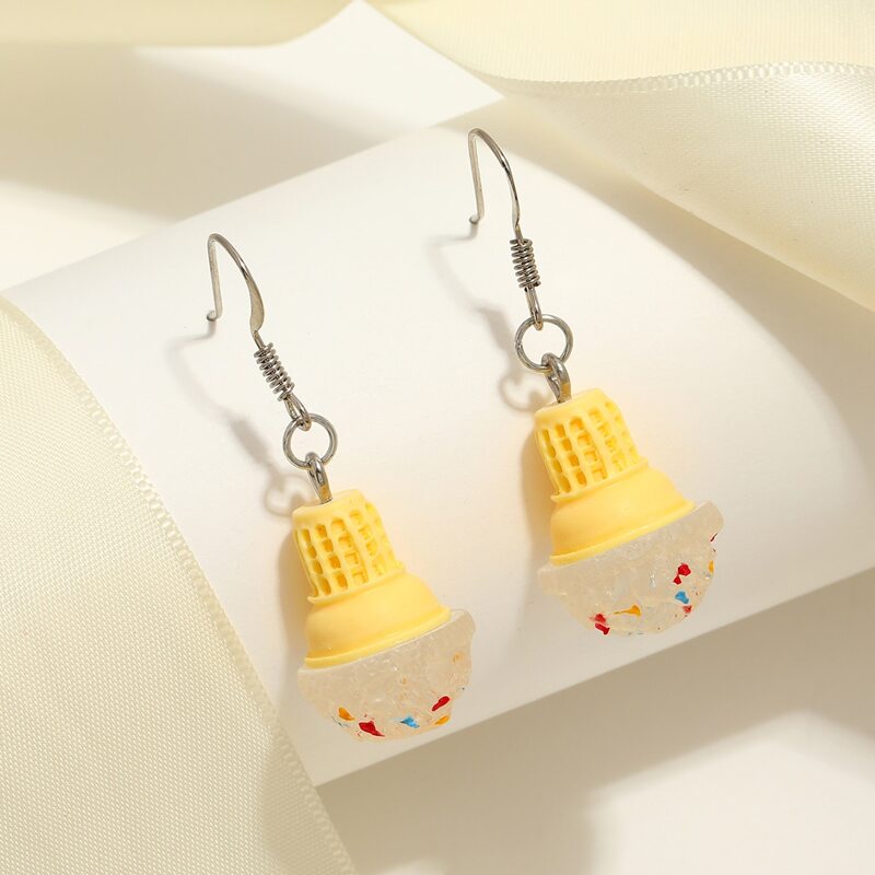 

Ice Cream Drop Earrings, Yellow