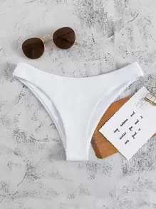 SHEIN Swim 素色比基尼泳褲