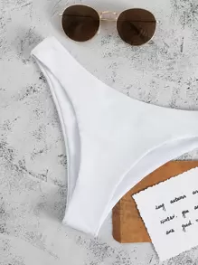 SHEIN Swim 素色比基尼泳褲