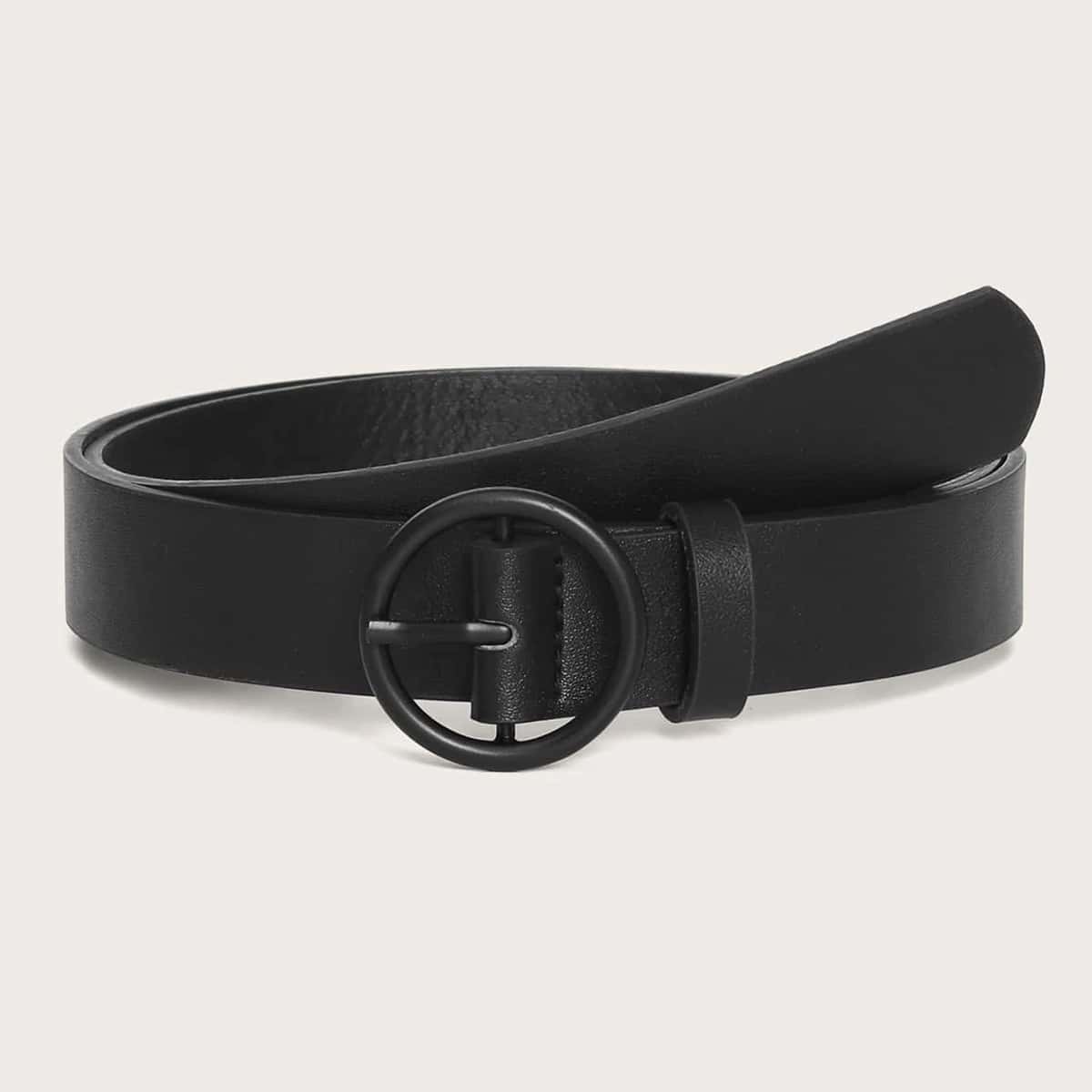 

Ring Buckle Belt, Black