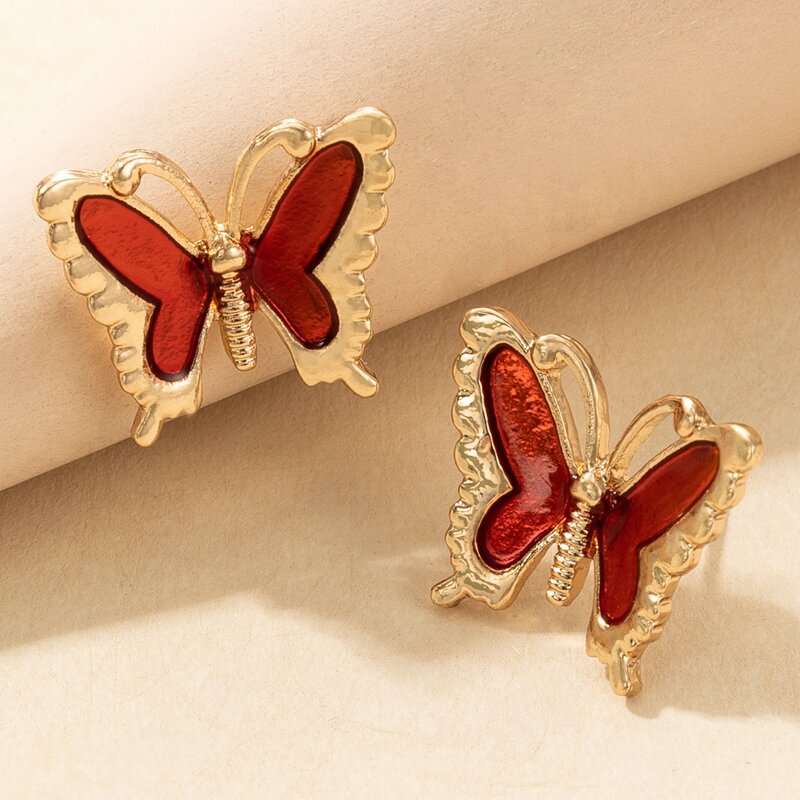 

Butterfly Drop Earrings, Gold