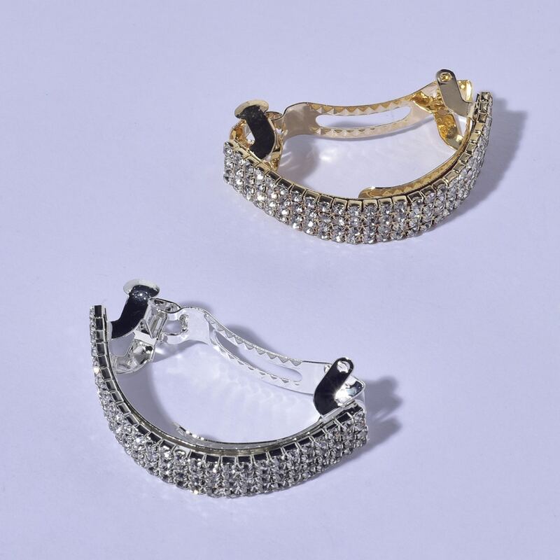 

2pcs Rhinestone Hair Clip, Multicolor