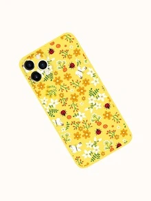 Vỏ điện thoại di động hoa - Màu vàng - Xem 2