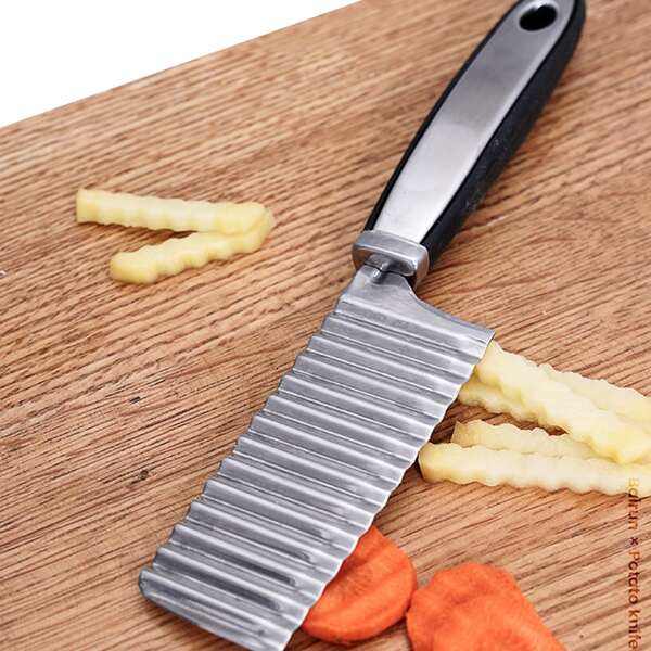 

1pc Wave Potato Cutter, Silver