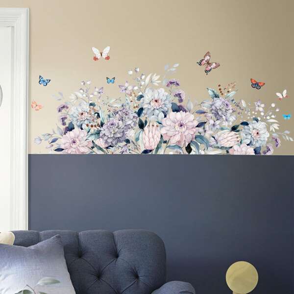 

Floral Pattern Wall Sticker, Multicolor