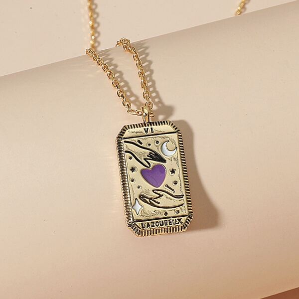 

Geo Charm Necklace, Gold