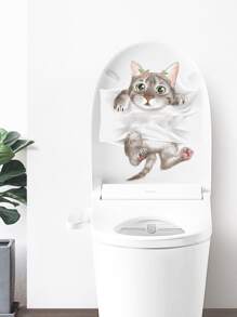 貓咪圖案牆貼 - 彩色 - 查看 1